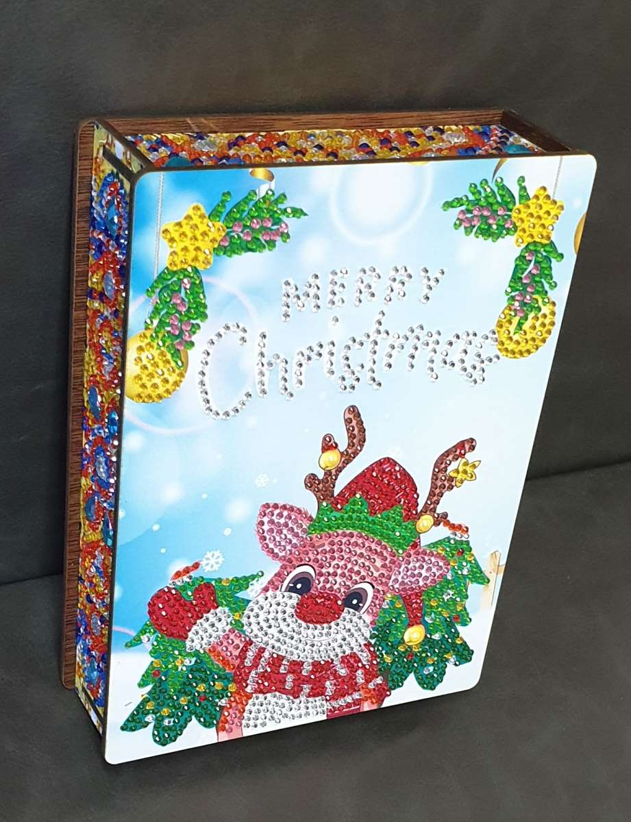 QENSPE Diamond Painting Weihnachtsanhänger - DIY Funkelnde Fensterdekoration 20cm