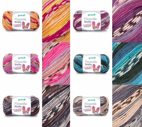 Gründl Filzwolle Stella, 200g Filzwolle