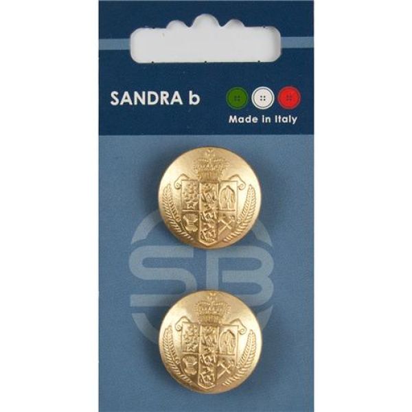 Sandra Metallknöpfe Steppstich Card 224 Ø 23mm 2 St. pro Karte