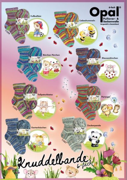 Opal Knuddelbande 6-fach, 150g Sockenwolle