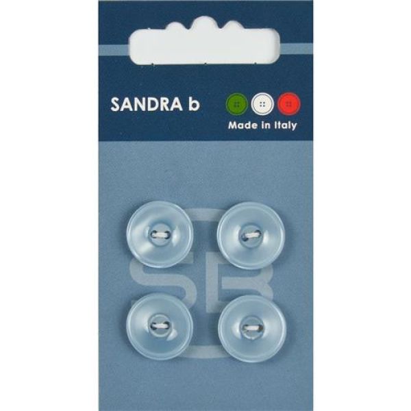 Sandra Einfarbige Knöpfe Card 124 Ø 15mm 4 St. pro Karte hellblau