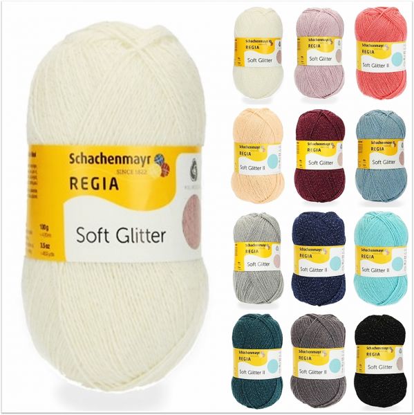 Regia Soft Glitter, 100g Sockenwolle mit Glitzer