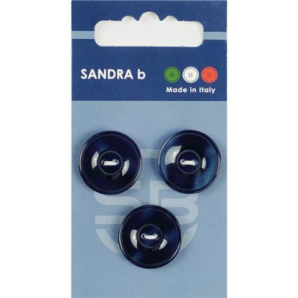 Sandra Einfarbige Knöpfe Card 100 Ø 20mm 3 St. pro Karte marine