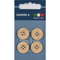 Sandra Holzknöpfe Card 237 Ø 18mm 4 St. pro Karte Sandra Holzknöpfe Card 237 Ø 18mm 4 St. pro Karte