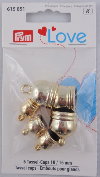 Prym Love 6 Tassel-Caps Gold Art. 615 851