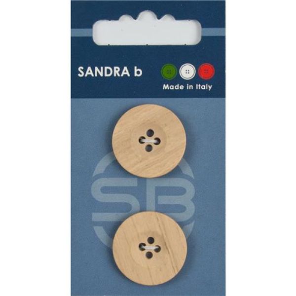 Sandra Holzknöpfe Card 238 Ø 23mm 2 St. pro Karte