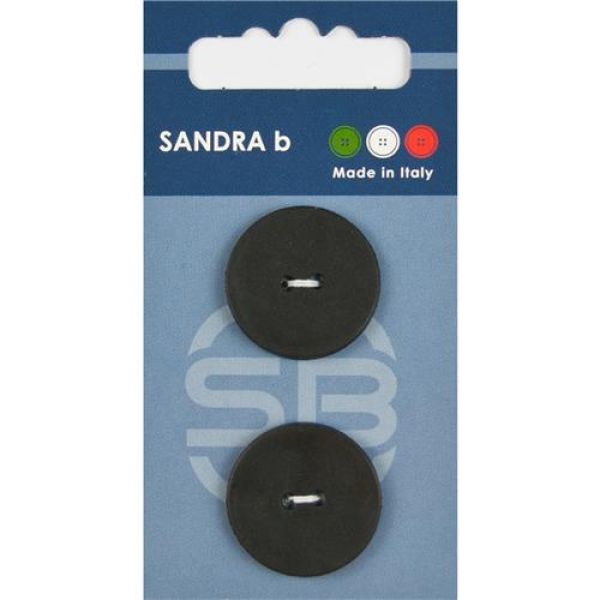 Sandra Einfarbige Knöpfe Card 150 Ø 23mm 2 St. pro Karte schwarz