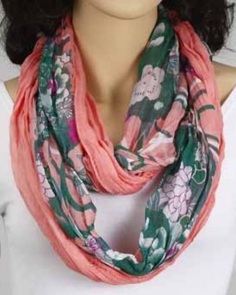 Loop-Schlauchschal - rosa-petrol-lila 359-15