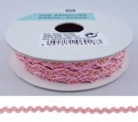 Rico Web-Bändchen Bestickt Rosa Glitzer 21 Rico Web-Bändchen Bestickt Rosa Glitzer 21