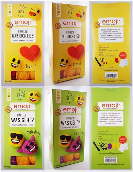 TOPP emoji Häkelset mit Material und Anleitung für emojis