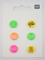 Rico Knöpfe Schrift Neon 1: Ø 1,5 cm (A 240) Rico Knöpfe Schrift Neon 1: Ø 1,5 cm (A 240)