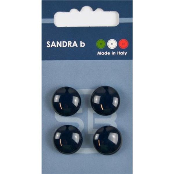 Sandra Steppstich farbige Knöpfe Card 105 Ø 15mm 4 St. pro Karte marine