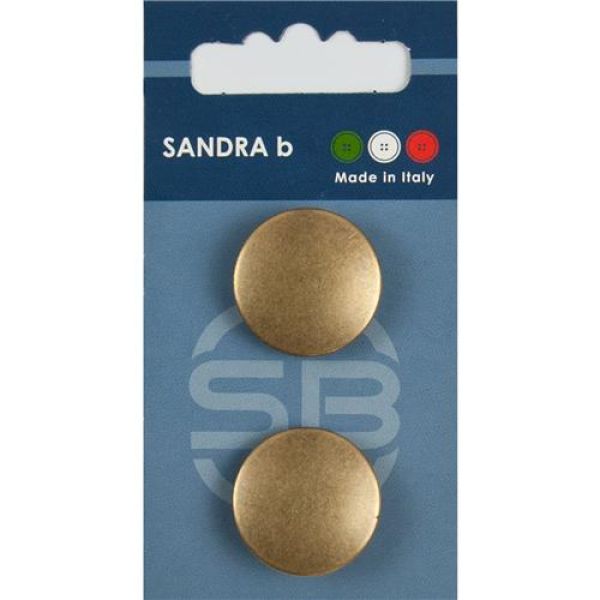 Sandra Metallknöpfe Steppstich Card 220 Ø 23mm 2 St. pro Karte