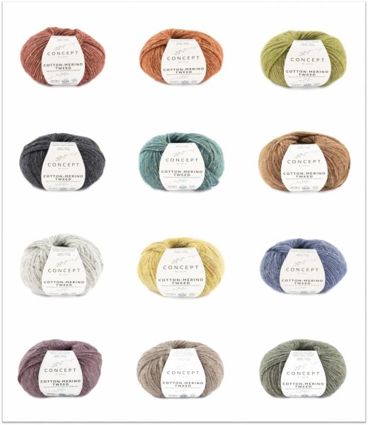 Katia Concept Cotton-Merino Tweed, 50g Tweedgarn
