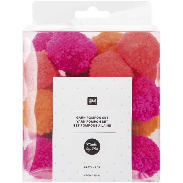 Rico Garnpompon Set Neon Mix (No. 08758.00.43)