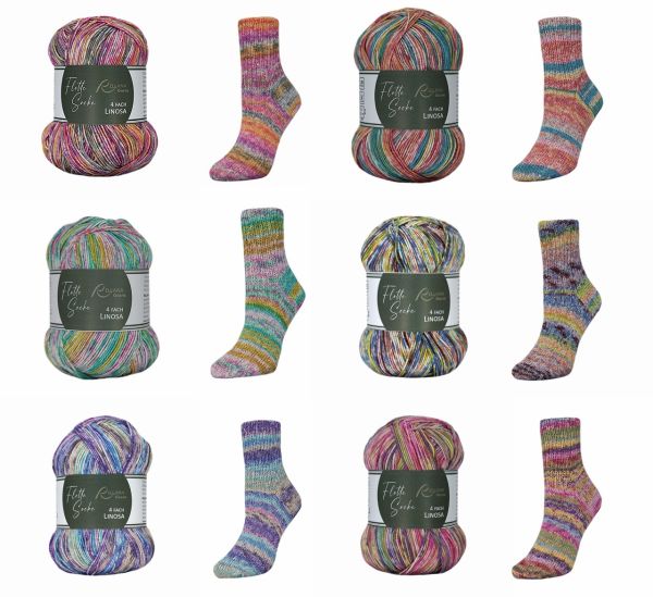 Flotte Socke Woolfree Linosa, 100g Sockenwolle 4-fach