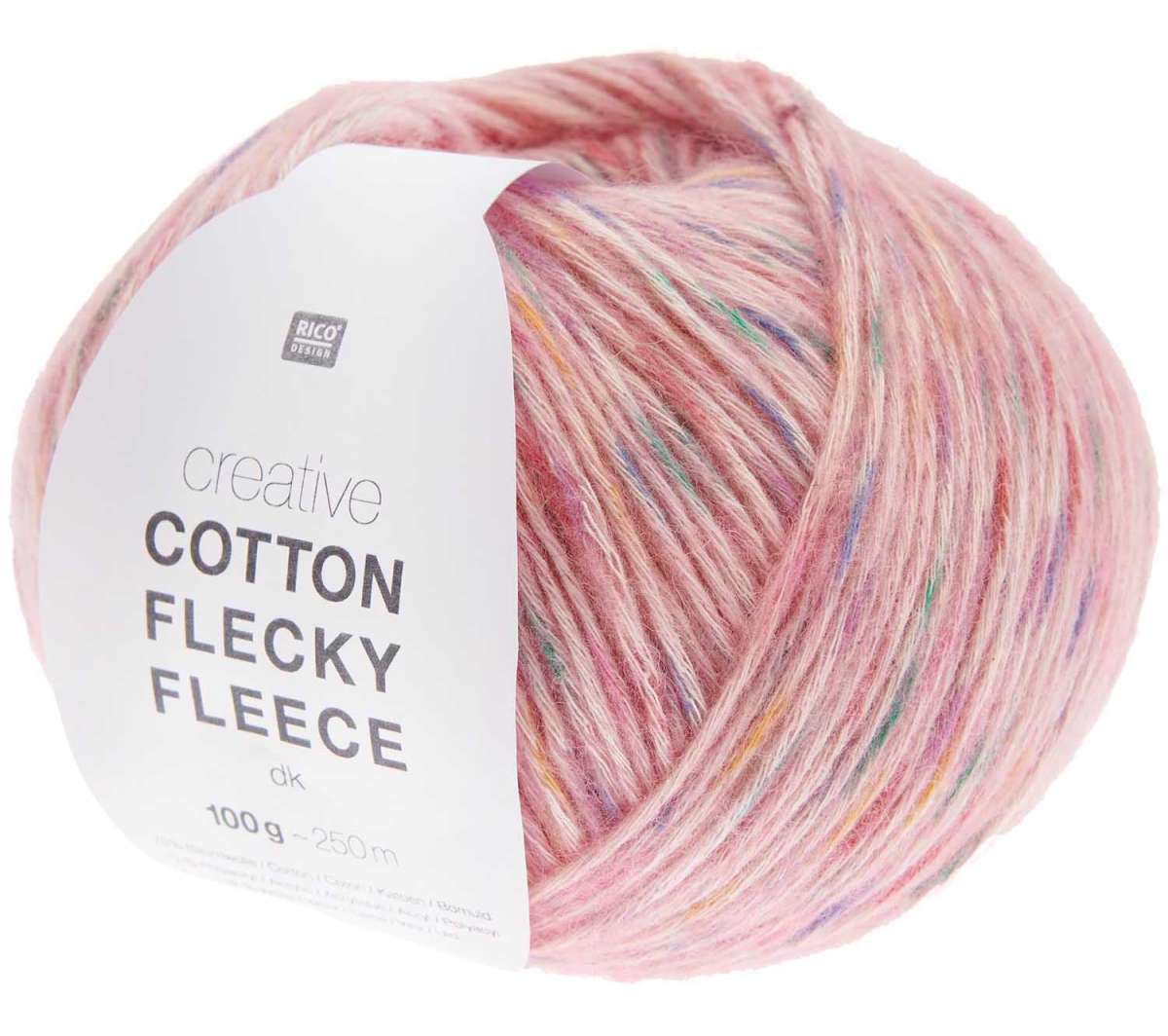 Pelote De Laine Creative Cotton Fleece DK - 100g - Rico Design - Coloris 003 Rose