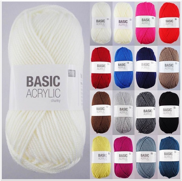 Rico Design Basic Acrylic Chunky, 100g Basicgarn