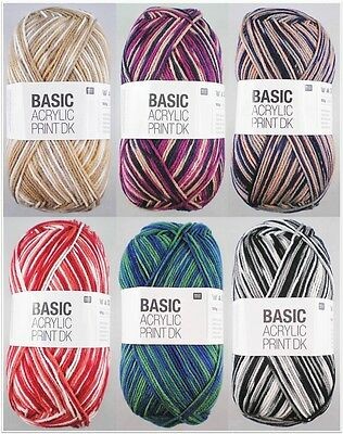 Rico Design Basic Acrylic Print dk, 100g Basicgarn