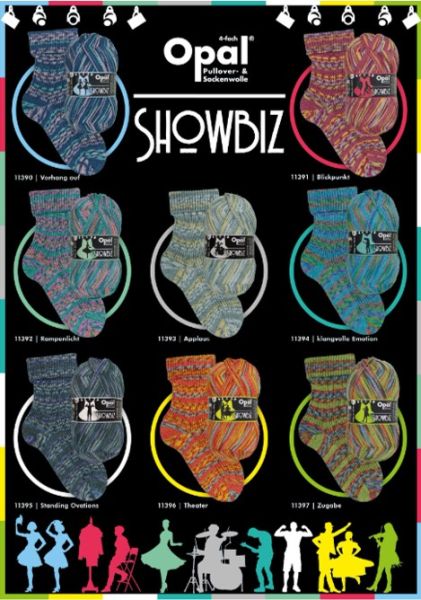 100g Opal Showbiz 4-fach, 100g Sockenwolle