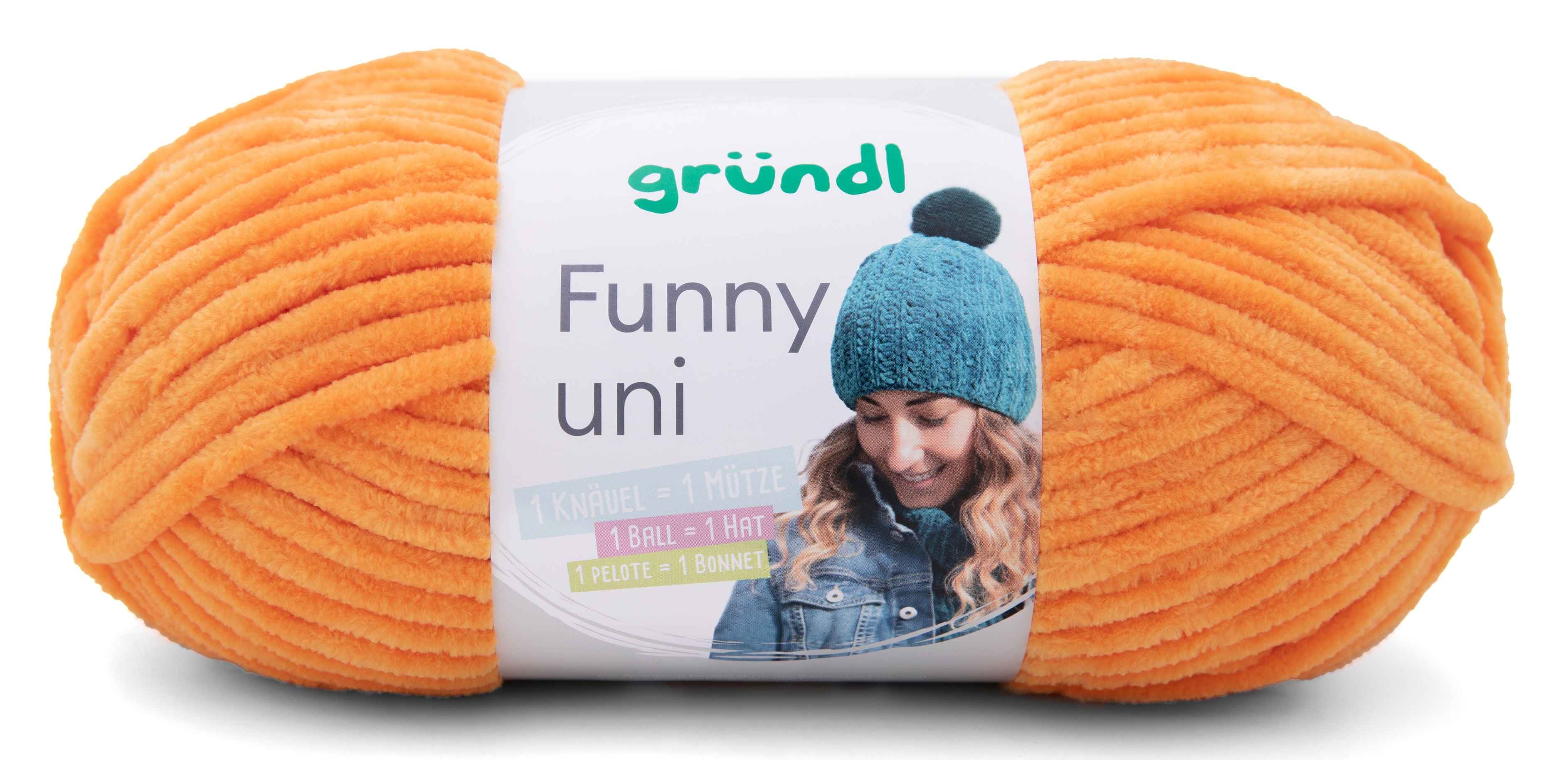 Gründl Funny Uni, 100g Chenillegarn, Chenillegarn, Wolle & Garne