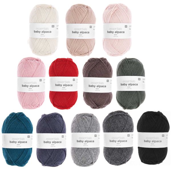 Rico Essentials Baby Alpaca & Merino aran, 50g Wintergarn