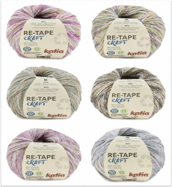 Katia Re-Tape Craft, 50g Green Line