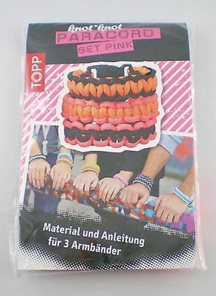 TOPP knot knot Paracord Set für drei Armbänder in verschiedenen Farben mit Anleitung