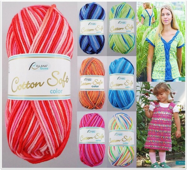 Rellana Cotton Soft Color, 50g Ganzjahresgarn