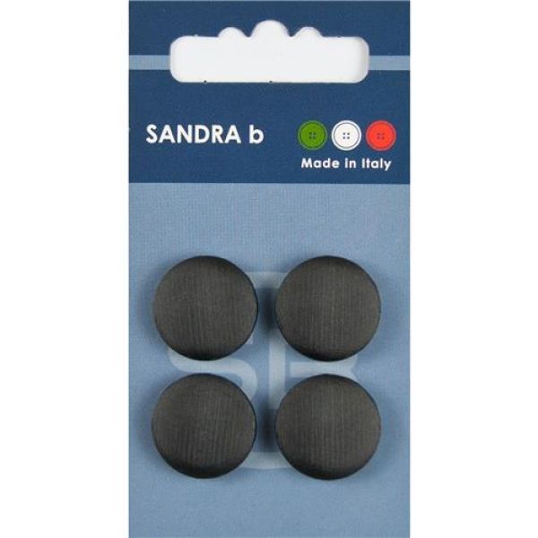 Sandra Einfarbige Knöpfe Steppstich Card 159 Ø 18mm 4 St. pro Karte anthrazit