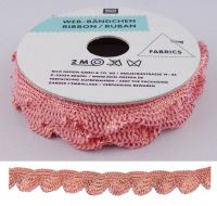 Rico Web-Bändchen Rosa Glitzer 34 Rico Web-Bändchen Rosa Glitzer 34