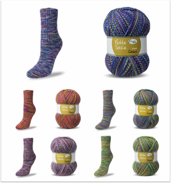 Flotte Socke Circus, 100g Sockenwolle 4-fach