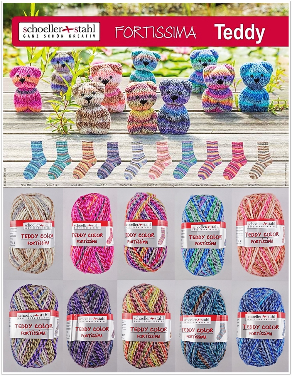 Schoeller \u0026 Stahl Fortissima Teddy Color, 50g Sockenwolle