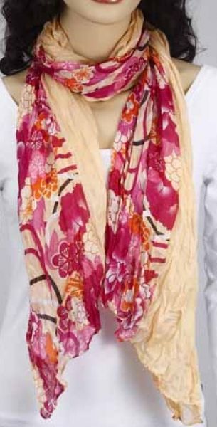 Schal - beige-fuchsia-orange 356-11