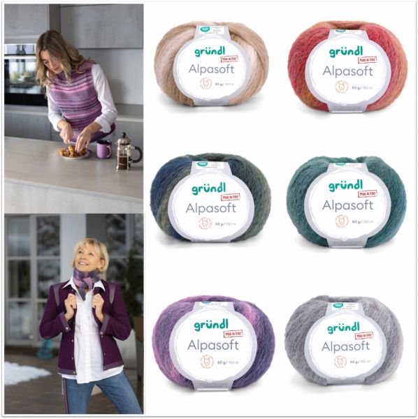 Gründl Alpasoft, 50g Farbverlaufsgarn