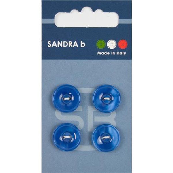 Sandra Einfarbige Knöpfe Card 120 Ø 15mm 4 St. pro Karte royal