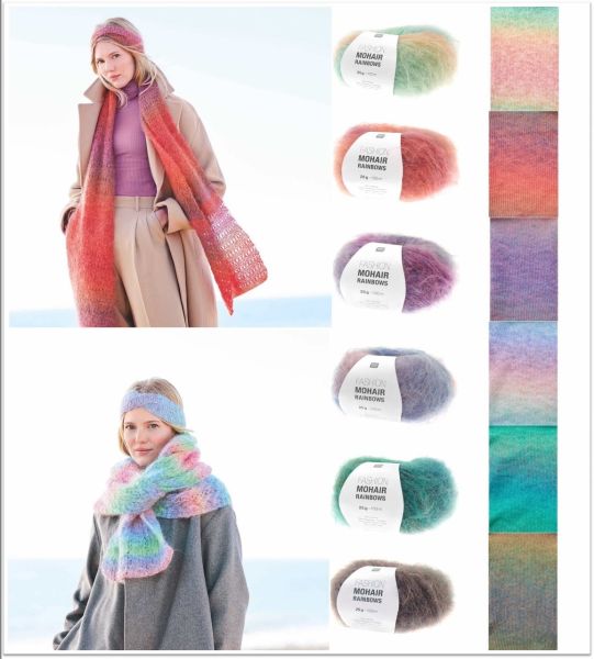 Rico Fashion Mohair Rainbows, 25g Wintergarn