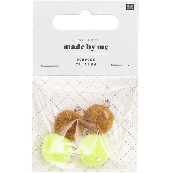 Rico Design Mini Pompons Senffarben Mix (No. 7094.69.05 )