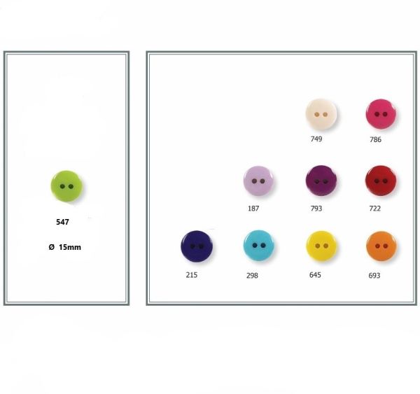 Durable einfarbige Knöpfe / Ø ca. 15mm