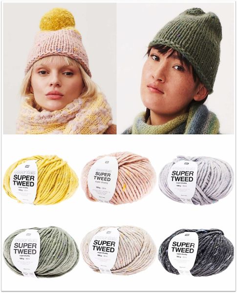 Rico Design Essentials Super Tweed Super Chunky, 100g Wintergarn