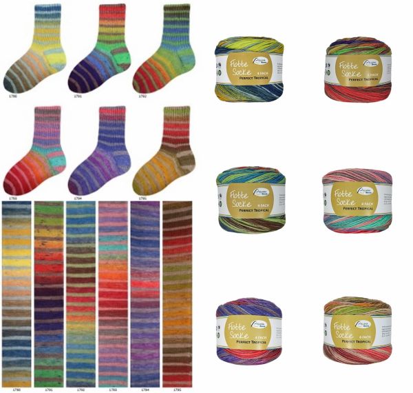 Rellana Flotte Socke Perfect Tropical, 100g Sockenwolle 4-fach