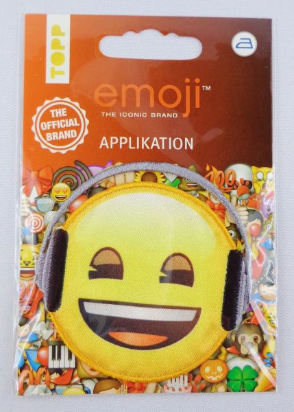 emoji Lachen mit Kopfhörer Art.19869