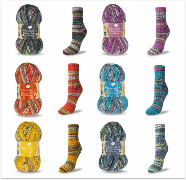 Flotte Socke Bambus Merino Celebration, 100g Sockenwolle 4-fach