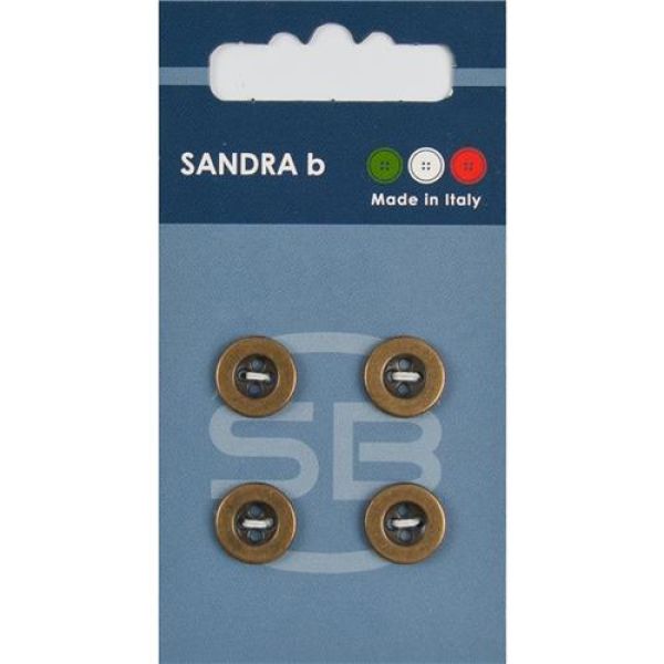 Sandra Metallknöpfe Card 211 Ø 11mm 4 St. pro Karte