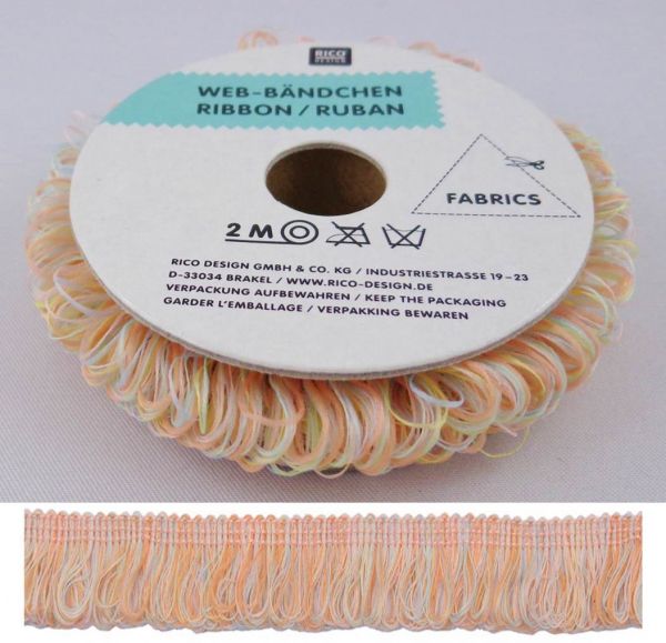 Rico Web-Bändchen Pastell Orange 35