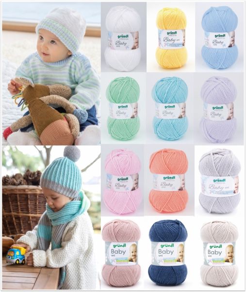 Gründl Baby Uni, 50g Babywolle