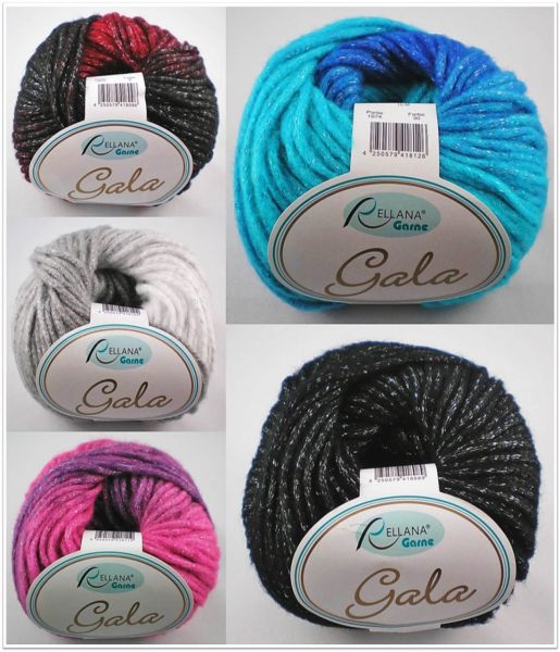 Rellana Gala, 50g Wintergarn mit Glitzer