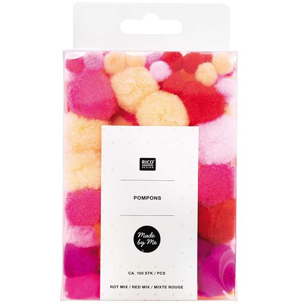 Rico Pompons Rot-Mix (No. 08758.00.62)