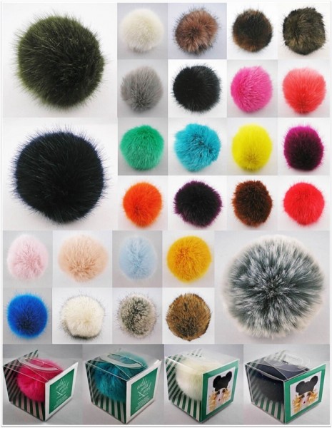 Rico Design Accessoire Kunstfellbommel / -pompon ca. 10cm