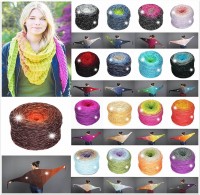 Rellana Regenbogen Metallic, 200g Glitzer-Bobbelwolle mit Farbverlauf, 4-fädig Rellana Regenbogen Metallic, 200g Glitzer-Bobbelwolle mit Farbverlauf, 4-fädig